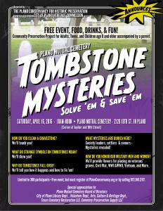 Tombstone Mysteries Flier 2016