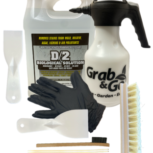 Gravestone Cleaning Kit Junior with Small Block Brush (1 Gallon of D/2 Biological Solution)