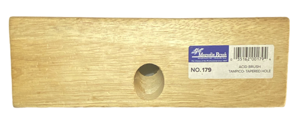 8 1/4" Mason Acid Brush with Tapered Hole - White Tampico #179 - Image 2