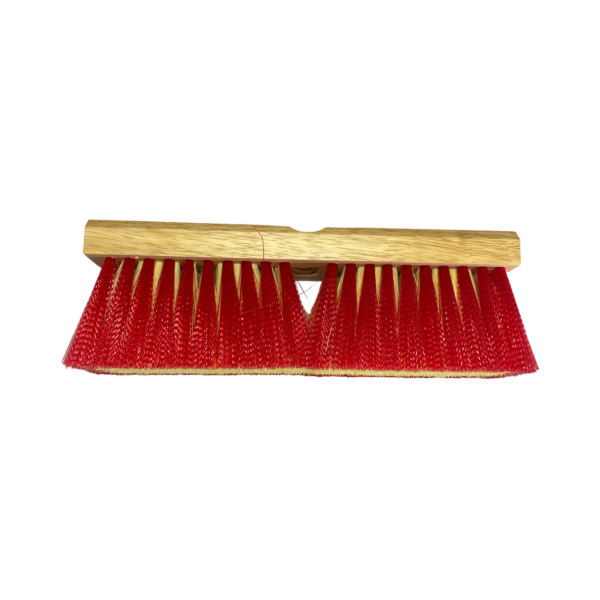 10" Red & Cream Plastic Stucco Applicator Brush #2710