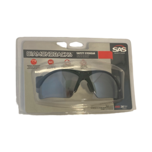 Diamondback Safety Glasses- Black Frames/Black Smoke Mirror