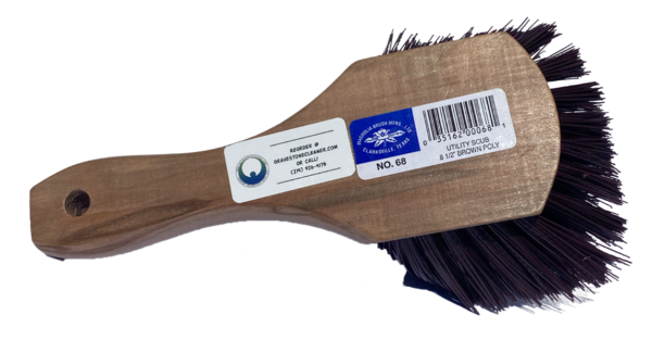 8" Hardwood Fender Brush - Brown Plastic #68 - Image 2