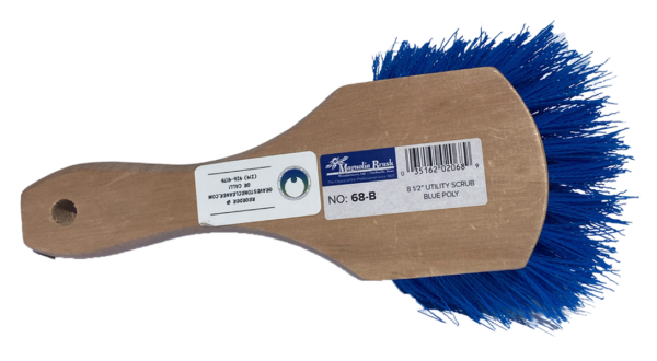 8" Hardwood Fender Brush - Crimped Blue Plastic #68-B - Image 2