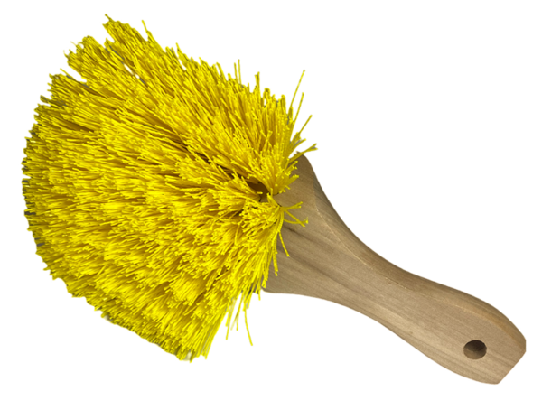 8" Hardwood Fender Brush - Yellow Plastic #68-C