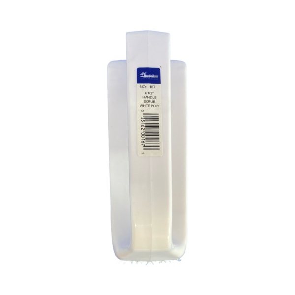 6 1/2" Handle Scrub White Poly #167 - Image 3
