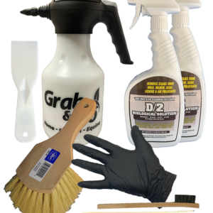 Gravestone Cleaning Kit Apprentice with Fender Brush (2 Quarts of D/2 Biological Solutions)